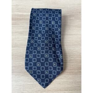 Laura Lucchini Blue Geometric 100% Silk Designer Tie